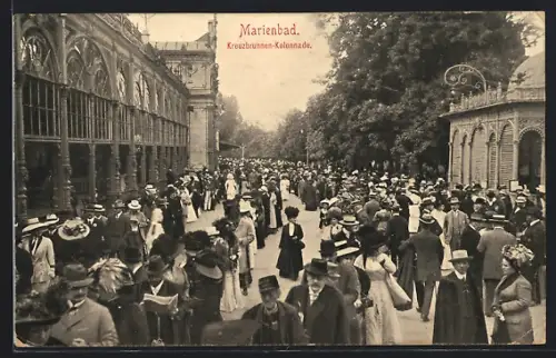 AK Marienbad, Kreuzbrunnen-Kolonnade