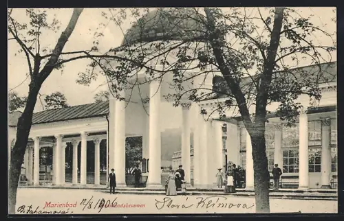 AK Marienbad, Ferdinandsbrunnen
