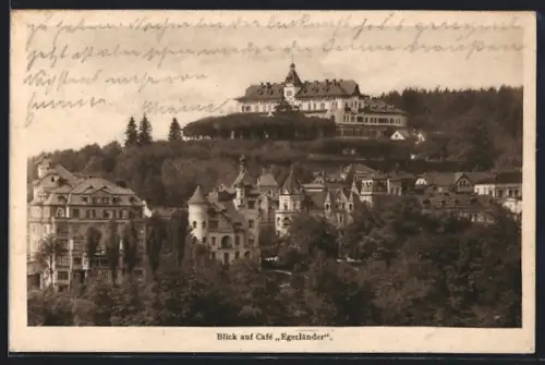AK Marienbad, Blick auf Café Egerländer
