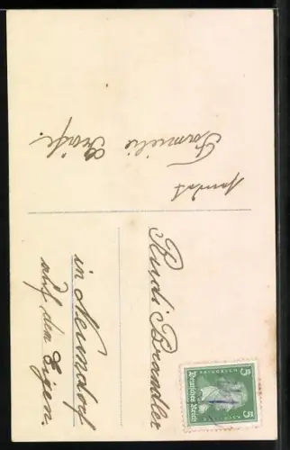 AK Kind mit Schultüte und Büchern unter dem Arm, Schulanfang