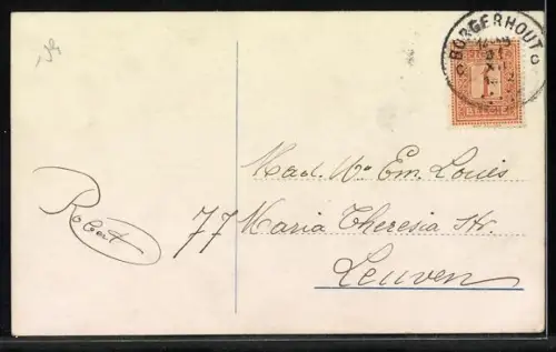 Foto-AK NPG Nr. 2646: Zwei Kinder mit Zipfelmützen beim Spiel mit Geldsäcken, Neujahrsgruss