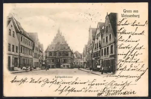 AK Weissenburg / Bayern, Partie in der Luitpoldstrasse