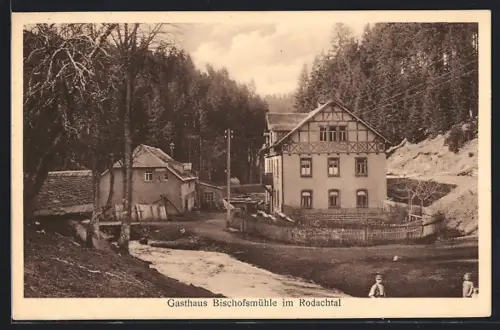 AK Bischofsmühle, Gasthaus Bischofsmühle im Rodachtal