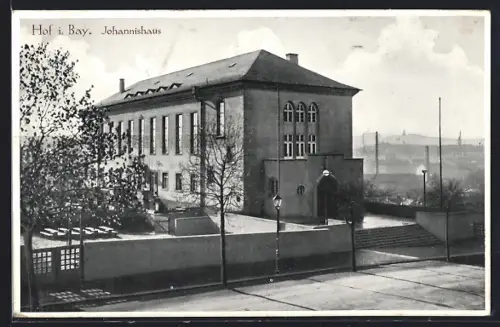 AK Hof i. Bay., Blick auf das Johannishaus