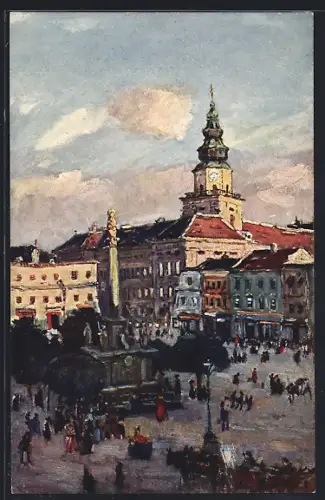 AK St.Lolek, Masarykovo nam. s acrib. Zamkem