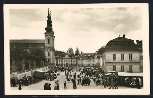 AK Velehrad, Strassenpartie mit Kirche
