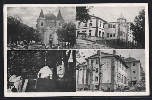 AK Sv. Hostýn, Kirche, Treppe, Ortspartie