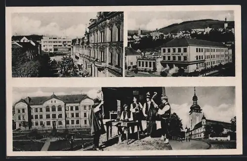 AK Vsetín, Kirche, Strassenpartie, Ortspartie