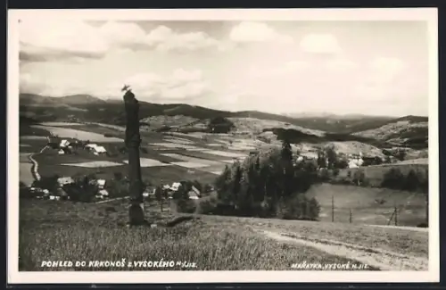 AK Vysoke n. Jiz., Pohled do Krkonos z Vysokeho