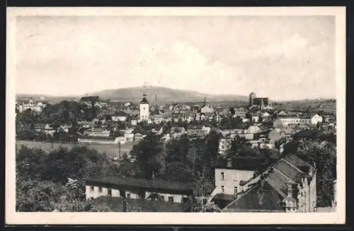 AK Turnov, Totalansicht aus der Vogelschau