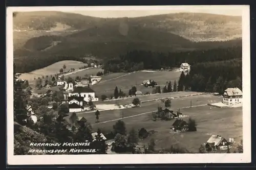 AK Harrachov /Krkonose, Teilansicht aus der Vogelschau