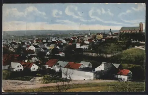 AK Turnov, Totalansicht mit Kirche