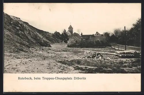 AK Rohrbeck /Döberitz, Kirche mit Umgebung