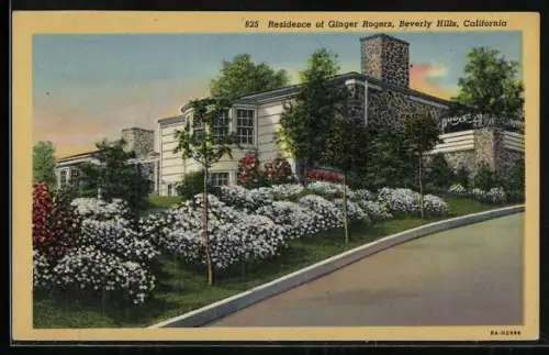 AK Beverly Hills, CA, Residence of Ginger Rogers