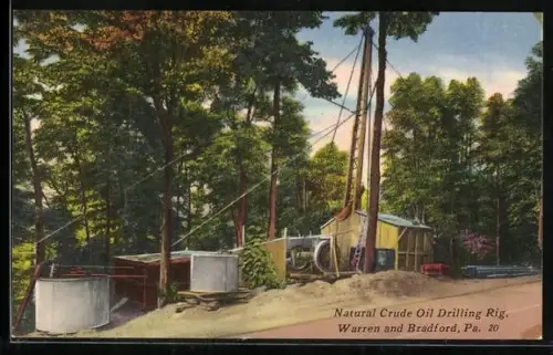 AK Warren, PA, Natural crude oil drilling rig