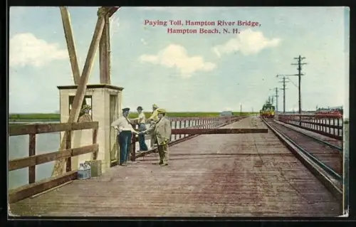 AK Hampton Beach, NH, Hampton River Bridge, Paying Toll