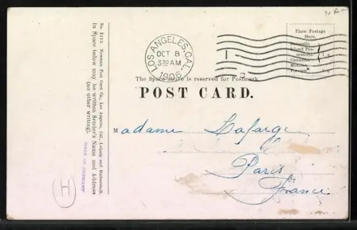 AK Pasadena, CA, Colorado Street with tramway