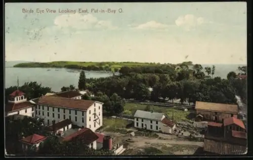 AK Put-in-Bay, OH, Birds eye view looking east