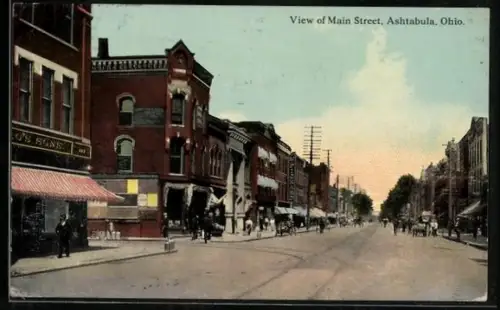 AK Ashtabula, OH, View of Main Street