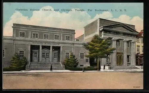 AK Far Rockaway, NY, Christian Science Church and Olympia Temple