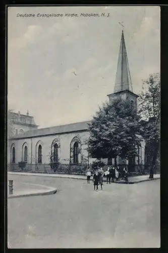 AK Hoboken, NJ, Deutsche Evangelische Kirche