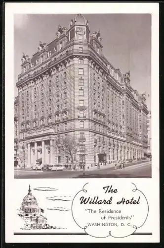 AK Washington D. C., The Willard Hotel, Aussenansicht
