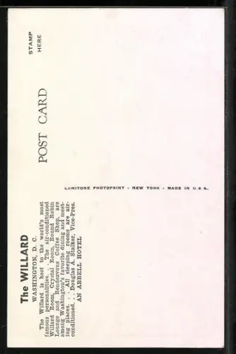 AK Washington D. C., The Willard Hotel, Aussenansicht