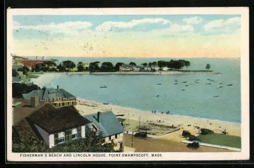 AK Point Swampscott, MA, Fisherman`s Beach and Lincoln House