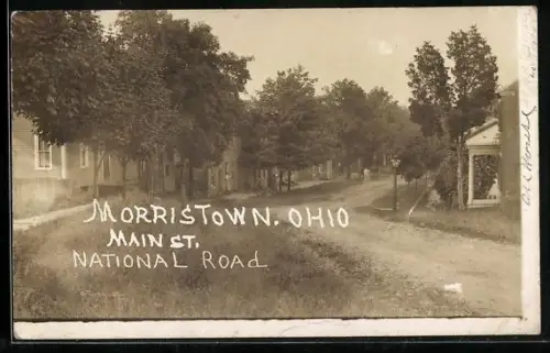 Foto-AK Morristown, OH, Main Street, National Road