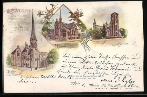 AK Albany, NY, Baptist Tabernacle, St. Joseph`s R.C. Church, Dutch Reformed
