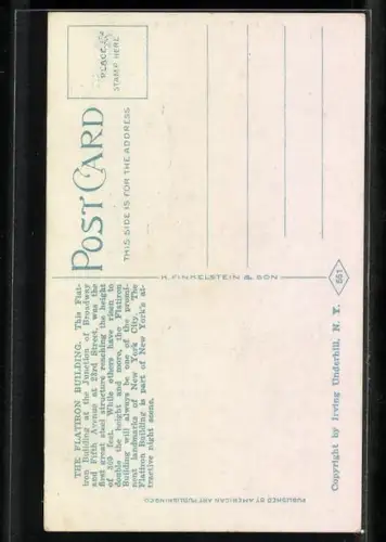 AK New York, Flat Iron Building, Strassenbahn