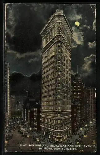 AK New York, NY, Flat Iron Building, Broadway and Fifth Avenue