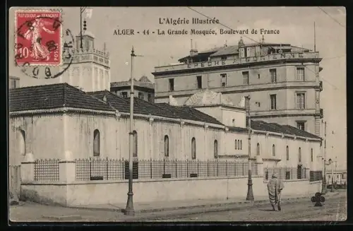 AK Alger, La Grande Mosquée, Boulevard de France