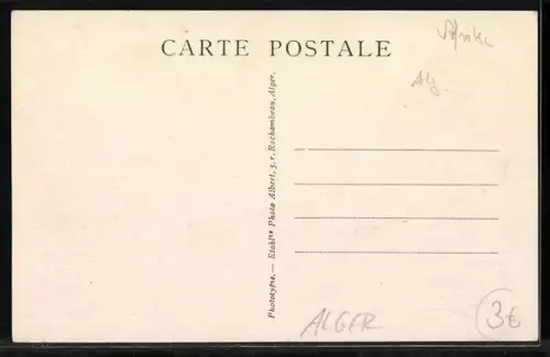 AK Alger, La Poste, Café du Nord