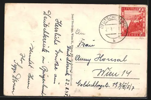 AK Deutschkreutz, Ortsansicht mit Kirche