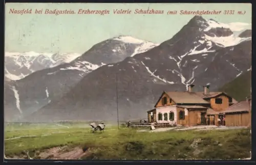 AK Erzherzogin Valerie Schutzhaus mit Schareckgletscher