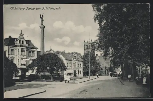 AK Oldenburg / Gr., Strassenpartie am Friedensplatz