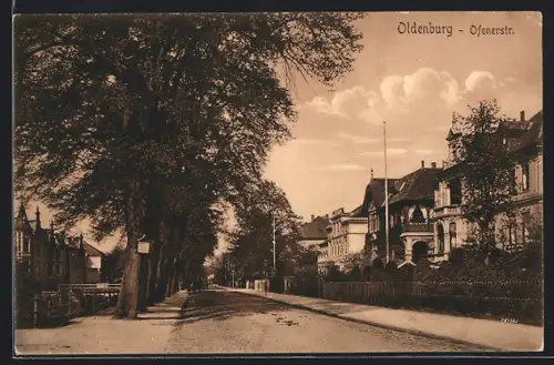 AK Oldenburg / Gr., Ofenerstrasse, Strassenansicht, Wohnhäuser