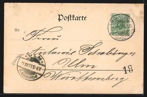 AK Oldenburg / Gr., Ofenerstrasse, Säule mit Statue, Kirche