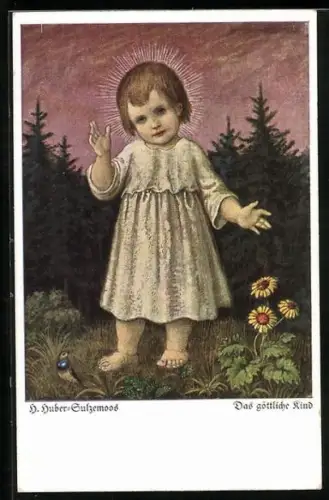 Künstler-AK Hans Huber-Sulzemoos: Das göttliche Kind