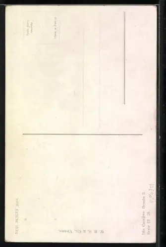 Künstler-AK Robert Schiff: Seid umschlungen, Millionen! Herr mit Zylinder küsst Tänzerin