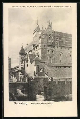AK Marienburg-Malbork, Hochschloss, Eingangsseite