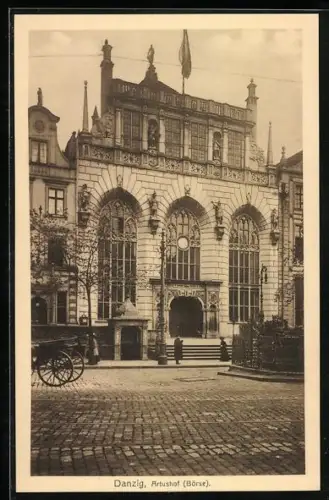 AK Danzig / Gdansk, Blick zum Artushof, Börse