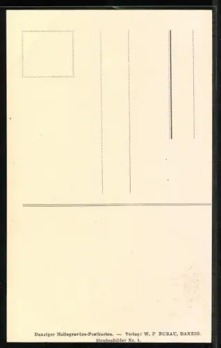 AK Danzig-Gdansk, Langgasse mit Rathaus