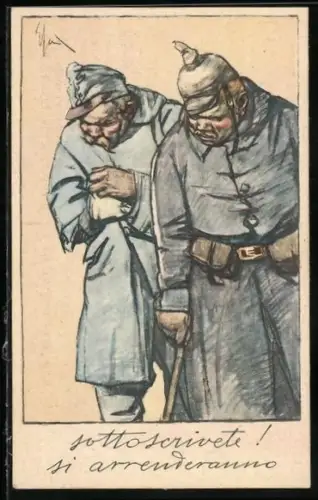 AK Kriegsanleihe, Prestito Nazionale, Kriegsversehrte Soldaten