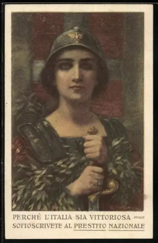 AK Aufruf zum Zeichnen italienischer Kriegsanleihen, Perchè l`Italia sia Vittoriosa