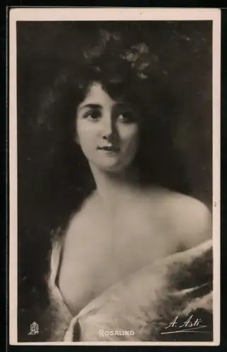Künstler-AK Angelo Asti: Rosalind mit langen Haaren