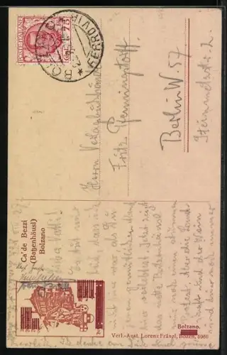 Künstler-AK Bozen, am Batzenhäusl