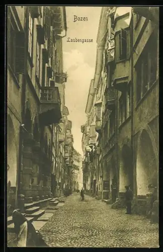 AK Bozen, Blick in die Laubengasse