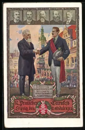 AK Leizpig, Begrüssung beim Turnfest 1913